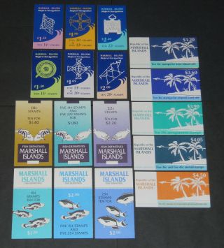 Marshall Islands 17 Different Booklets In Sets Nh Face Value $39