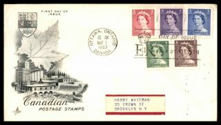 Mayfairstamps Canada Fdc 1953 Qeii Art Craft Set Of 5 First Day Cover Wwb83313