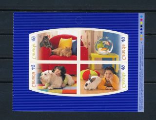 Canada 2060a Mnh Booklet Pane,  Pets,  2004