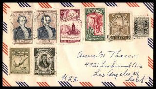 Mayfairstamps Ecuador 1948 To Los Angeles California Cover Wwb29273