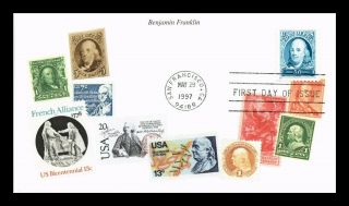 Dr Jim Stamps Us 50c Benjamin Franklin First Day Cover Mystic Stamp Company