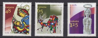 Canada 2002 1965 - 67 Christmas – Aboriginal Art (set Of 3) - Mnh