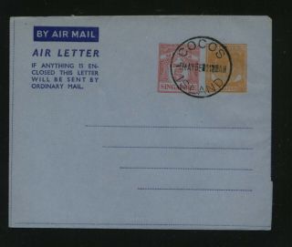 Malaya Air Letter Sheet,  Cancelled Cocos Island Not Mailed Jl0929