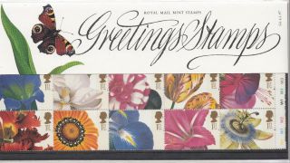 Gb 1997 Greetings Flowers Cylinder W1 W1 W2 W1 W1 W3 Presentation Pack No.  G6