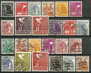 Germany Allied Occupation 1947 Us British Soviet Zones Workers Doves Mnh/used 5