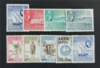 Nystamps British Aden Stamp 50//59 Og Nh $31