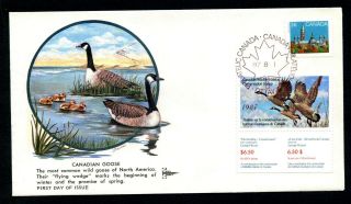 Canada 1987 Fwh3 $6.  50 Duck Stamp Fdc Gill Craft Cachet