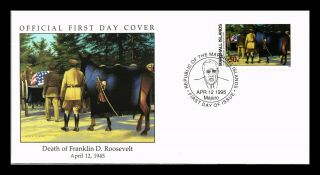 Dr Jim Stamps Death President Roosevelt Fdc Marshall Islands Monarch Size Cover