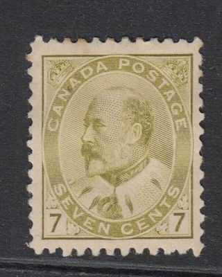 Canada 1903 7c Yellow - Olive Sg180 Mtd