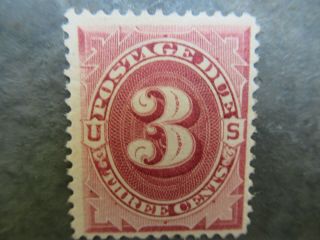 Antique Us Postage Stamp,  Three Cents Postage Due;