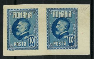 2 Stamps Imper.  Very Rare 10 Lei / Old Romania 1926 King Ferdinand - Mnh