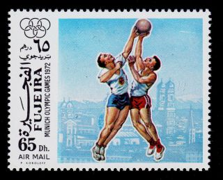 Fujeira Michel 1114 Mnh Olympics Summer 1972 Munich (basketball Event)