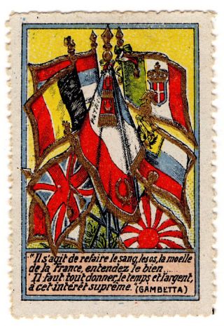 (i.  B) France Cinderella : Great War Propaganda (flags)