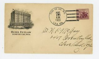 Us Cover Fdc Scott 732 - Fond Du Lac. ,  Wis To Clevelend Heights,  Oh.  8/17/1933