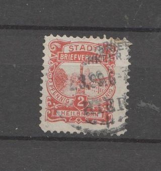 Germany Local Revenues Privatpost 225 - Heilbronn 1898 (without Wings)