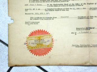 Philippine Stamp 1946 Document Deeds Of Transfer Documentary Revenue Affixed