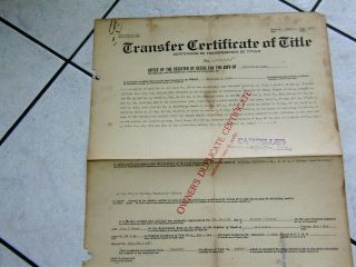 PHILIPPINE STAMP 1946 DOCUMENT DEEDS of TRANSFER DOCUMENTARY REVENUE AFFIXED 3