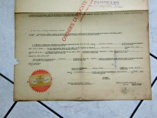 PHILIPPINE STAMP 1946 DOCUMENT DEEDS of TRANSFER DOCUMENTARY REVENUE AFFIXED 4