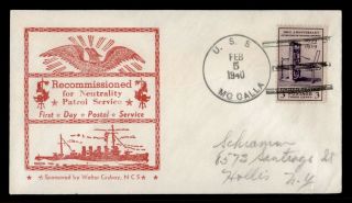 Dr Who 1940 Uss Mccalla Navy Ship Recommissioned C130773