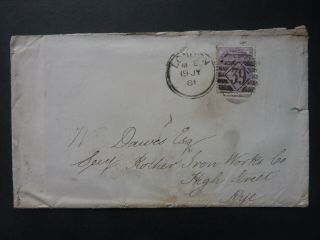 Gb Victoria 1d Pale Lilac 14 Dots Very Early Use Cover London July 1881 S.  G.  171