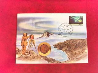Aat Australian Antarctic 1991 Fdc Coin Philswiss Treaty Aurora Australis Choose1
