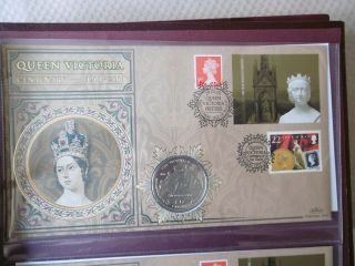 Gb 2001 Queen Victoria Centenary Gibraltar Crown Coin Cover