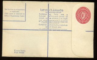 Ireland - 1957 - Postal Stationery - 1/ - Registered Envelope - Fai Eu6a