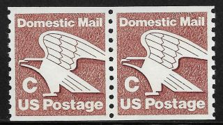 U.  S.  Scott 1947 20c " C " Eagle Coil Stamp Pair Mnh Og Xf