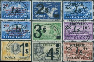 Tonga 1969 Sg271 - 279 Emergency Provisionals Set Fu