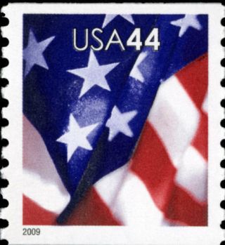 2009 44c American Flag,  Coil Scott 4391 F/vf Nh