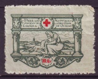 S2699/ Spain Mnh Civil War Oviedo Revenue Locals Red Cross