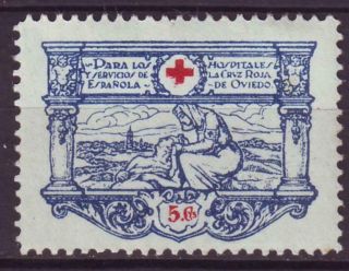 S2698/ Spain Mnh Civil War Oviedo Revenue Locals Red Cross