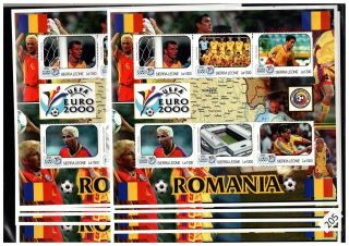 10x Sierra Leone 2000 - Mnh - Soccer - Romania
