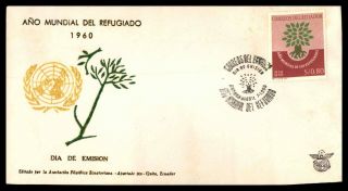 Mayfairstamps Ecuador 1960 Year Of The Refugee United Nations First Day Cover Ww