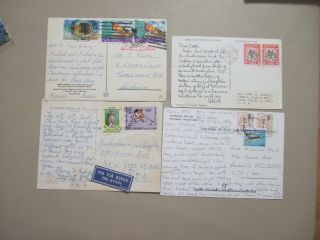 Four Asia Post Cards :afghanistan,  Azerbaijani,  Philippines,  Ceylon