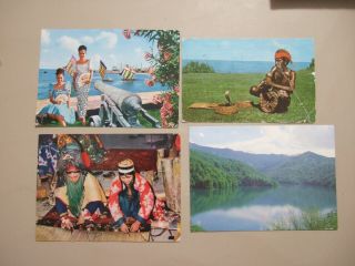 Four Asia post cards :Afghanistan,  Azerbaijani,  Philippines,  Ceylon 2
