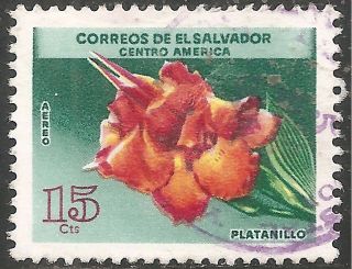El Salvador Air Post Stamp - Scott C216/a190 15c Platinillo Canc/lh 1965