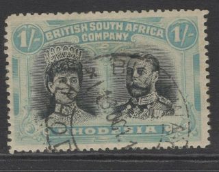 Rhodesia Sg152 1910 - 3 1/= Black & Pale Blue - Green Fine