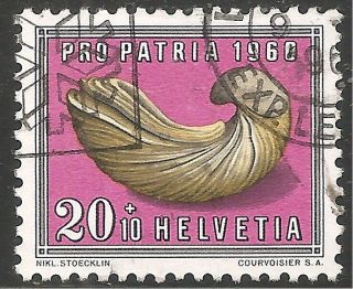 Switzerland Semi - Postal Stamp - Scott B294/sp208 20c,  10c Canc/lh 1960
