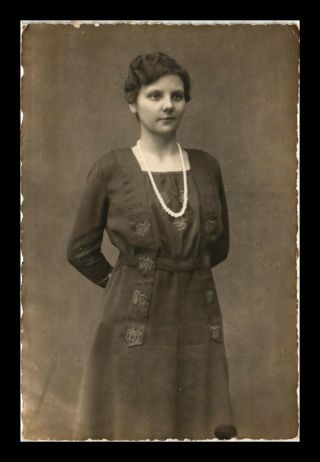Dr Jim Stamps Woman Posing For Camera Real Photo Rppc Topical Postcard