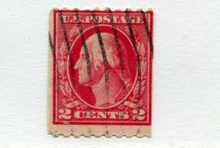 1915 U.  S.  Scott 449 Two Cent Washington Coil Stamp (cv $600)
