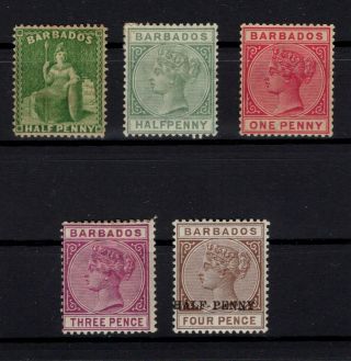 P116420/ British Barbados / Sg 72 – 89 – 91 – 96 – 104 Mh 178 E