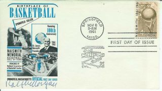 Signed Ralph Morgan 1189 Fdc 1959 Basketball Hall Of Fame Founded Ivy League