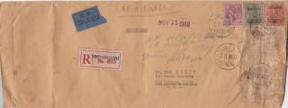 1948 China 796,  798 (6),  811,  813 On Shanghai Reg Cover To Los Angeles Ca D