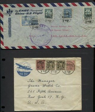 China Airlines 1970 First Flight X 4 Covers,  1947 Ff X 1 & 1946 Airmal Cover