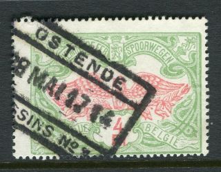 Belgium; 1902 Early Railway Parcel Stamp Fine 4fr.  Value