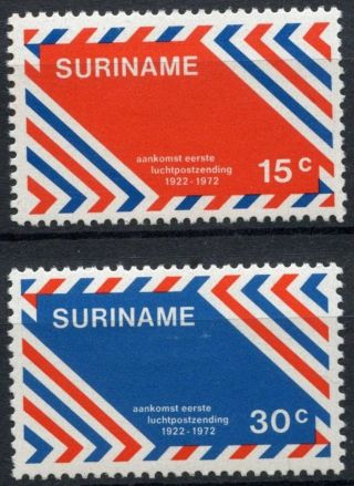 Surinam 1972 Sg 733 - 4,  50th Anniv Of Airmail Mh Set D86563