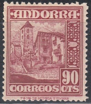 Spanish Andorra 1948 Edifil 53d Variedad Dentado 13 Spain (ref 7754)