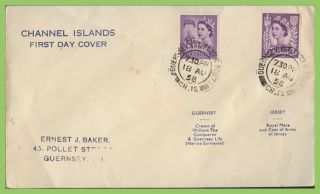 Guernsey /jersey 1958 3d Regionals On First Day Cover,  St Peter Port