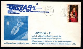 Apollo 5 - Lm - 1 Test - Lm Module Destroyed In Re - Entry - Tex.  Tracking Astro Covers
